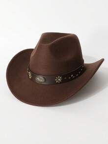 1 件女士西部牛仔帽、礼帽、时尚百搭、适合音乐节、西部牛仔主题活动、复古派对、角色扮演、服装之夜、节日、生日庆祝、舞台表演 - 禮帽 - 查看 9