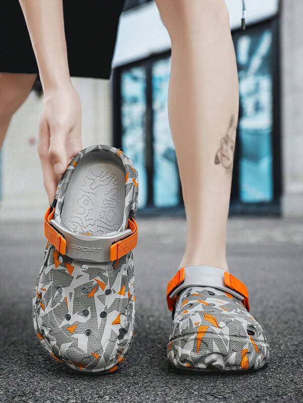 Sandalias de verano para hombre, para deportes al aire libre, antideslizantes, de secado rápido y con diseño de moda, zapatos de agua transpirables y con agujeros para adolescentes, zapatillas de playa