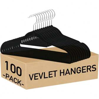 100/60/20/10/5-pack premiumgalgar i sammet med slipsfäste – halkfria, kraftiga klädgalgar (42 cm), 360° vridbara krokar för jackor, huvtröjor, tröjor – platsbesparande galgar i sammet för kostymer