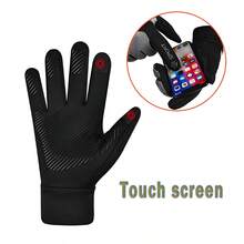 Guantes térmicos de invierno a prueba de agua y viento, con pantalla táctil, antideslizantes y con calefacción para mantener las manos calientes para senderismo, conducción, running y ciclismo