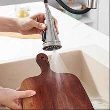 3-Mode Kitchen Faucet Head, 360° Swivel High-Pressure Sprayer Nozzle, Kitchen Sink Faucet Replacement - Multicolor - View 4