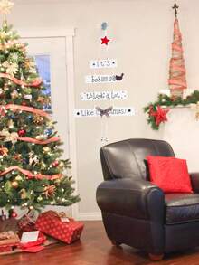 Décorations de Noël, Décorations intérieures de Noël, Pendentifs en bois pour intérieur/extérieur, Fêtes d'hiver à la maison, Petites plaques en bois avec décorations d'étoiles à cinq branches, Fournitures pour fête de Noël (blanc, gris)