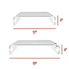 12mm Thickness Heavy Duty 17'' Monitor Stand Riser Computer Stand PC Desk Stand For Keyboard Storage & Multi-Media Laptop Printer TV Screen - Mặc định - Xem 7