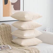 MIULEE Velvet Cushion Cover, 40 X 40 Cm, Orange Series Set Of 4, Sofa Cushions, Velvet Cushion, Decorative Cushion, Couch Cushion, Decorative Colour, Gradient Cover, Sofa Cushion Cover For Living Room, Children, Office