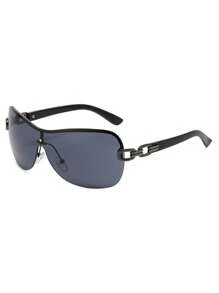Herren und Damen Metall Quadratische Modebrillen, umrahmter großer Rahmen Y2K futuristische Modebrillen, geeignet für Sommersonnenschutz, Strandurlaub, Outdoor-Sport, Party-Partys, Selbstfahrten, Angeln, Radfahren, Einkaufen und Fotografieren als Zubehör
