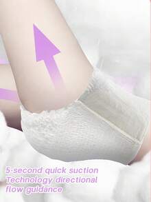5/9片月经裤 一次性内裤带粘边 不脱裤即可换洗 开合腰贴 无痕 方便快捷 牢固粘贴 柔软舒适 健康透气不闷热 强吸力 防侧漏 干爽不粘连 日用裤 舒适360°弹力腰围 不勒腰 适合所有体型 - 白色-升級款 - 查看 3