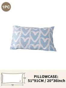 1pc/2pcs/4pcs Polyester Heart Pattern Pillowcase (Pillow Insert Not Included), Soft & Comfortable, Suitable For All Seasons - Multicolor - View 46