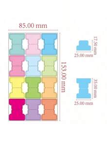 120pcs/10pcs Sticky Index Tabs, Writable Memo Notes, Blank Monthly Labels, Planning Stickers, Double-Sided Bookmarks, Book Labels, Annotation Tags, For Marking, Categorizing, Planning, School Supplies, Back To School Season - Multicolor-10 Sheets - View 2