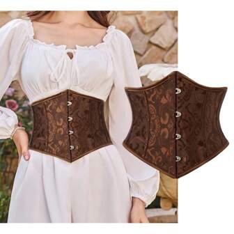 1pc Women Corset Shapewear, Lift Bust Cinch Waist Body Shaper, Suitable For Daily And Halloween Outfit