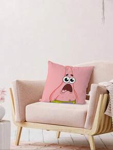 SpongeBob SquarePants 1pc Themed Cartoon Pattern Pillowcase, Featuring , Squidy, Mr. Kcrab, Made Of Super Soft And Comfortable Polyester Material, Machine Washable, Suitable For Sofa, Bed, Bedroom And Living Room Decoration, All Year Round, Sofa Supplies, Bedding Gifts, No Filling Pillowcase, Valentine's Day Gift, Christmas Gift, Birthday Gift, Anniversary, Special Day - Multicolor - View 10