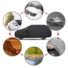 Cubierta para coche de 190T, diseño con cremallera negra, cubre universal para SUV que bloquea los rayos UV, para todo tipo de clima