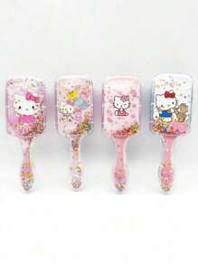 Sanrio 1pc/2pcs/4pcs/12pcs Hello Kitty Pink Girl Series Makeup Brush Set, KT Puff, Folding Double-Way Mirror, Handheld Mirror, Makeup Brush, Washing Hair Band, Bang Clip, Air Cushion Comb, Suitable For Beach Vacation, Camping Trip, Backpacking Europe, Holiday Gift Guide, Can Be Used As Mother's Day And Graduation Season Gifts