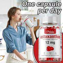 PSLALAE Astaxanthin 12mg - Promote Eye, Joint, Heart & Brain Health, Powerful Antioxidant, Support Vision - 120pcs - 120 viên nang - Xem 6