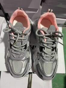 Unisex New Chunky Sneakers With Mesh Upper, Thick Sole, Breathable Casual Chunky Sneakers, Comfortable & Versatile