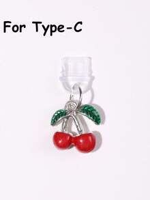 1/2 chiếc nút bịt lỗ cổng sạc hình quả anh đào dễ thương, mặt dây chuyền hợp kim kim loại vàng/bạc 3D sống động như thật, nút bịt lỗ cổng sạc bằng silicon trong suốt cho điện thoại, tai nghe, máy tính bảng, Kindle, phụ kiện dễ thương sáng tạo, chống nước và chống bụi, tương thích với iPhone Lightning/Type-C, Android/Apple dòng 17/16/15 và nhiều thiết bị khác. - Nhiều màu - Xem 13