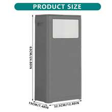 25L Plastic Kitchen Trash Can Slim Waste Bin With Top And Side Opening For Home Office