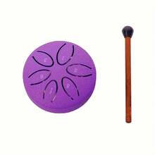 3-Inch Mini Portable Steel Tongue Drum - 6-Tone Carbon Steel Hollow Handheld Percussion Instrument For Beginners, Complete Set With Drum Mallets, Music Book & Easy-To-Learn Guide For Fun Musical Experience, 432Hz Healing Frequency Meditation Drum, Handpan Drum Alternative For Sound Therapy