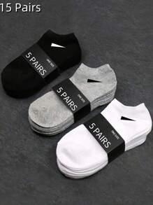 1 par de calcetines unisex, calcetines deportivos, calcetines cortos blancos/negros/grises, calcetines invisibles, de unicolor y estilo minimalista, adecuados para uso diario casual