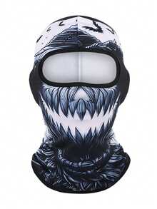 Fabulous Be Xtreme Stylish Skull & Scarecrow Print Balaclava Mask, Breathable Moisture-Wicking Sun Protection Face Cover For Outdoor Sports, Fun Party, Cycling