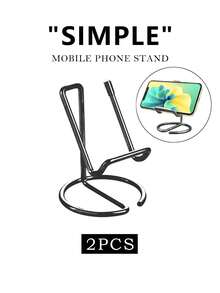 1/2pcs Simple Iron Business Card Holder Stand (Gold/Rose Gold/Silver/Black)