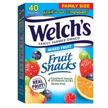 Welch's Fruit Snacks, Mixed Fruit Snack Box, Gluten Free, 0.8oz Snack Packs (Pack Of 40) - Màu xanh lam - Xem 1