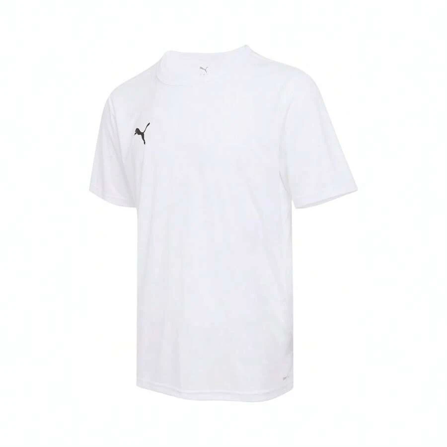 Puma Camiseta de fútbol de cuello redondo de manga corta tejida para hombres, 70613204 - Blanco - Ver 1