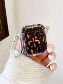 双面黑色豹纹透明耳机盒，动物图案元素耳机盒，透明TPU材质耳机盒，附赠1个耳机盒挂钩。兼容保护套、耳机、Pro（第二代）、3、Pro、1/2、4 - 彩色 - 查看 5
