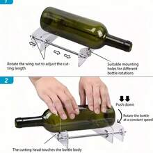 1 Set High-End Glass Bottle Cutter Tool, DIY Glass Cutting Tool For Beer And Wine Bottles, Craft - Transparent - View 5