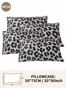 1pc/2pcs/4pcs Leopard Print Pillowcase (Pillow Insert Not Included), Soft & Comfortable, Suitable For All Seasons - Multicolor - View 44