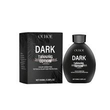 OUHOE Dark Tanning Lotion Promote Dark Summer Outdoor Prevent Sunburn Light Texture Even Tan Moisturizing Refreshing Not Greasy Or Sticky Face Body Care - 咖啡棕 - 查看 2