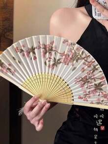 4/20/40pcs Per Set, White/Pink Wooden Folding Fan, Creative Romantic Design For DIY, Gift Set, Bridesmaids Handheld Folding Fan For Bridal Shower Decoration, Perfect Wedding Gift And Party Accessory For Parties And Events, Folding Fan For Women - Multicolor - View 5