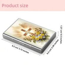 1 件 5D 钻石信用卡夹，男女不锈钢钱包，钻石艺术卡套，防 RFID 屏蔽设计，创新工艺