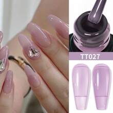 TARTU TARTU 8ml Esmalte de Gel de Gelatina - 7 Cores Vibrantes, Removível, Cura UV/LED, Rosa Nua, Vermelho Borgonha, Chocolat, Vermelho Rosa, Roxo, Laranja, Macaron Azul, Amarelo, Verde, Cor Semi-Permanente, Gel Semitransparente para Manicure, Base, Primer, Em Casa, Salão e Arte de Unhas, Presente para Mulheres