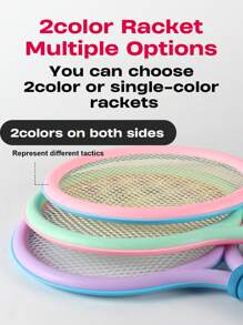 Child-Sized Badminton/Racketball Racket 2 Player Sports Toy For Outdoor Parent-Child Interaction, Birthday/Holiday Gift For Boys And Girls