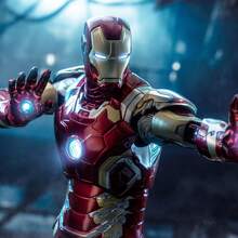 漫威钢铁侠系列 MK43 约7英寸可动人偶，创意桌面摆件，适合成人，可用作房间装饰礼品 - MK43 - 查看 6