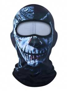 Fabulous Be Xtreme 4-Season Dustproof Sunscreen Cycling Balaclava Mask, Horror Clown Print, Quick-Dry Breathable Face Cover For Outdoor Sports