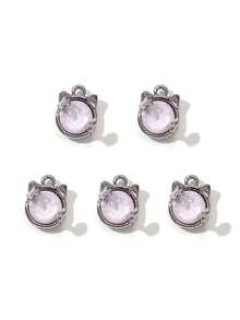 10/20 件随机粉色 Y2K 蝴蝶和月亮形吊坠、耳环、项链 DIY 珠宝