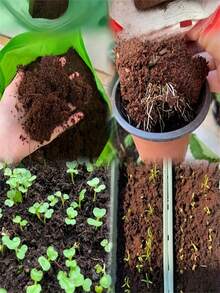 1/3pcs Planting Coconut Brick Square Fiber Coconut Shell Shell Suitable For Horticulture And Planting Coconut Shell Fiber Soil Seedling Soil Succulent Soil - Brown - View 5