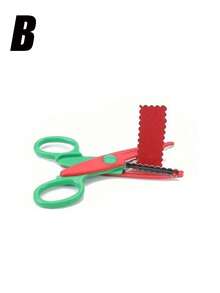 六把装饰剪刀，图案各异，包括花卉和波浪纹设计。非常适合用于学校用品、感恩节、圣诞节、生日礼物、万圣节装饰等。