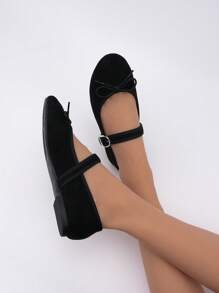 Women's 2025 New Outdoor Fashion Mary Jane Strap Decor Animal Print Fabric Flat Shoes, Lightweight Comfortable Soft Sole Loafers, Slip-On Granny Shoes