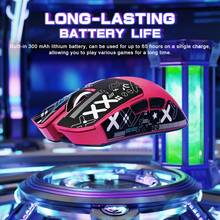 ATTACK SHARK X11SE Lightweight Wireless Gaming Mouse 59g, 3 Modes (2.4G/USB-C/Bluetooth), 22,000 DPI, PAW3311 Optical Sensor, 5 Programmable Buttons, 300mAh Battery, For PC - 莓果紅+貼紙 - 查看 7
