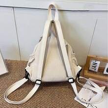 Lightweight Travel Backpack With Removable Shoulder Strap: Nylon Crossbody Bag Waterproof, Practical For Everyday & Outdoor Use, School Backpack - Beige - View 2