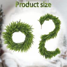 Couronne de pin de Norfolk pour la porte d'entrée, couronne de pin de Norfolk au toucher réel, couronne verte artificielle réaliste, décoration de vacances pour la décoration de la maison
