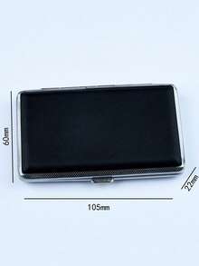 1pc New Metal Leather Textured Compact 20 Cigarette Case Holder, Smoking Accessories, Cigarette Storage, Gifts - Multicolor - View 5