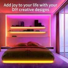 50FT DC24V RGB LED Neon Rope Lights With Remote/APP Control Waterproof Flexible Neon LED Strip Lights LED Neon Rope Lights For Bedroom Room Decor - Nhiều màu - Xem 6