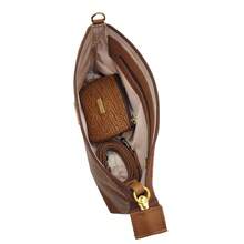 Women's Leather Crossbody Bag Kit + Leather Document Holder + Leather Coin Purse - 咖啡棕 - 查看 7