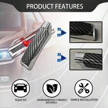 Car Handbrake Cover, Brake Covers, ABS Anti-Scratch Wear-Resistant Protective Cover With Comfortable Grip, Car Decor Accessory Handbrake Grip Cap Fit Most (Carbon Fiber Pattern)