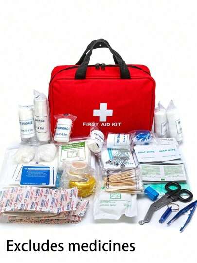 Home First Aid Medical Kit Portable Outdoor Travel Camping Storage Bag Essential First Aid Kit: Portable Emergency Supplies For Outdoor Adventures!Portable Medicine Bag First Aid Kit Medical Emergency Kits Organizer For Outdoor & Household First Aid Kit Bag,Empty Medical Storage Bag,Response Trauma Bag For Travel,For Home,Survival Supplies