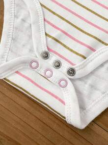 5 Pieces Baby Girls 0-12 Months Casual Short Sleeves Cute Cartoon Baby Bodysuits Four Seasons - Multicolor - View 7