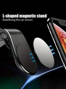 Magnetic Car Air Vent Phone Holder Stand, Mounted Car Phone Holder, Magnetic GPS Navigation Bracket, For Navigation With L-Shaped Design For Women Storage Organizer Travel Essentials Back To School Dormitory Storage Fall Decor